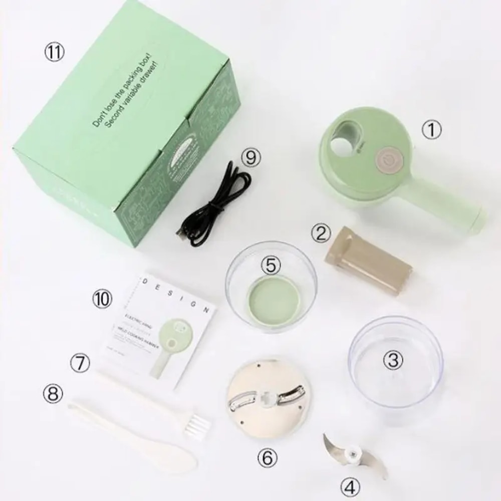 Handheld Electric Vegetable Cutter - Versatile Slicer for Garlic, Pepper, Celery & More