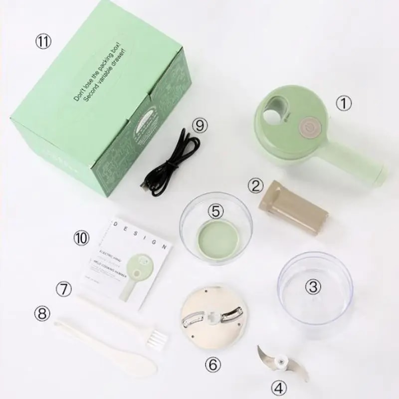 Handheld Electric Vegetable Cutter - Versatile Slicer for Garlic, Pepper, Celery & More