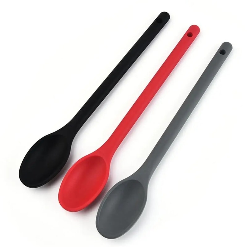 Silicone Mixing Spoon For Cooking Stirring And Baking Nonstick Kitchen Tool 2