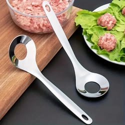 stainless steel meatball maker spoon - easy hand squeeze meatball maker for perfect meatballs every time