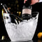 Clear Ice Bucket For Wine And Champagne Large Beverage Tub With Handle Perfect For Bar And Family 0