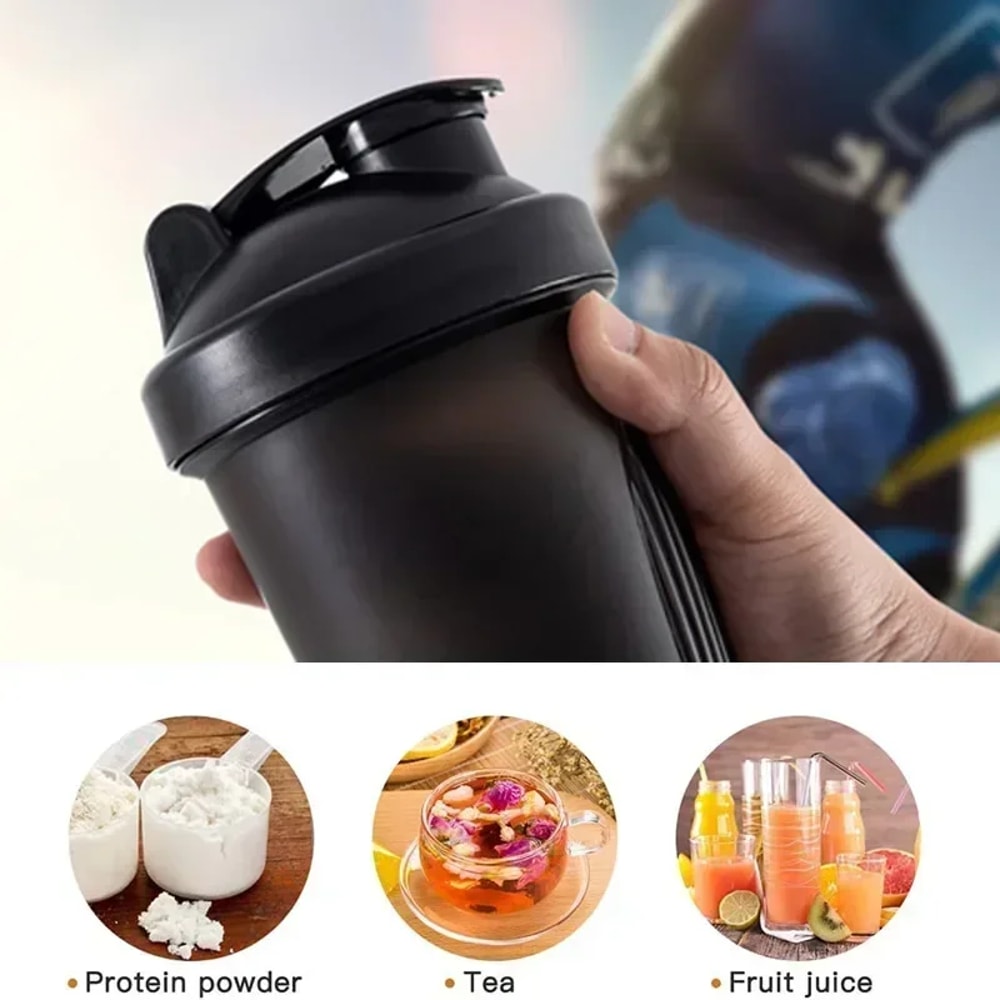 Portable Plastic Drink Shaker Bottle Protein Mixer For Fitness Gym EasytoUse Fitness Shaker For 2