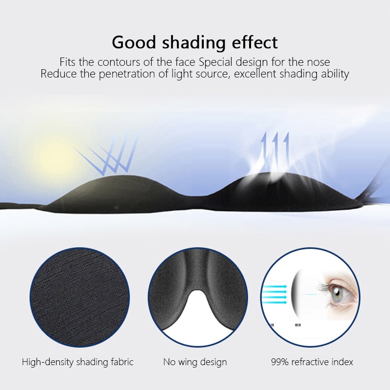Adjustable Soft Padded Sleep Mask Block Out Light For Ultimate Comfort 3