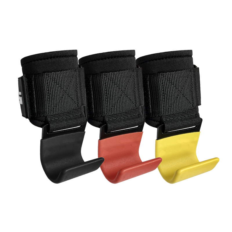 Heavy Duty Weightlifting Hooks With Neoprene Padded Wrist Straps For Deadlifts Pullups Steel Grip 1