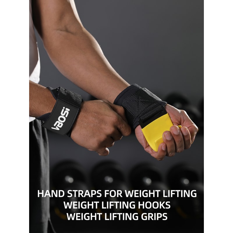 Heavy Duty Weightlifting Hooks With Neoprene Padded Wrist Straps For Deadlifts Pullups Steel Grip 3