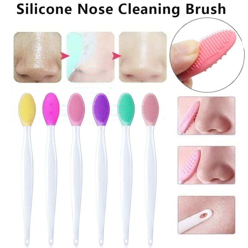 Silicone Face Brush For Exfoliating Blackhead Removal With Replacement Head 3