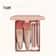 Pink Makeup Brush Set Professional Synthetic Hair Brushes For Flawless Application Portable Crue 2