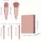 Pink Makeup Brush Set Professional Synthetic Hair Brushes For Flawless Application Portable Crue 4