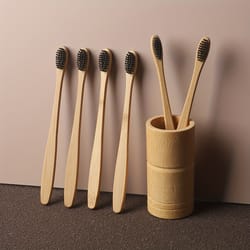 eco-friendly bamboo toothbrush with soft bristles for sensitive teeth and gums