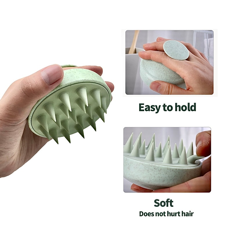 EcoFriendly Silicone Scalp Massager Comb AntiDandruff Shampoo Brush For Healthy Hair And Scalp Car 3