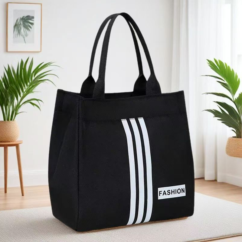 Fashionable ThreeBar Oxford Lunch Box Handbag Portable Bento Bag For OntheGo 0