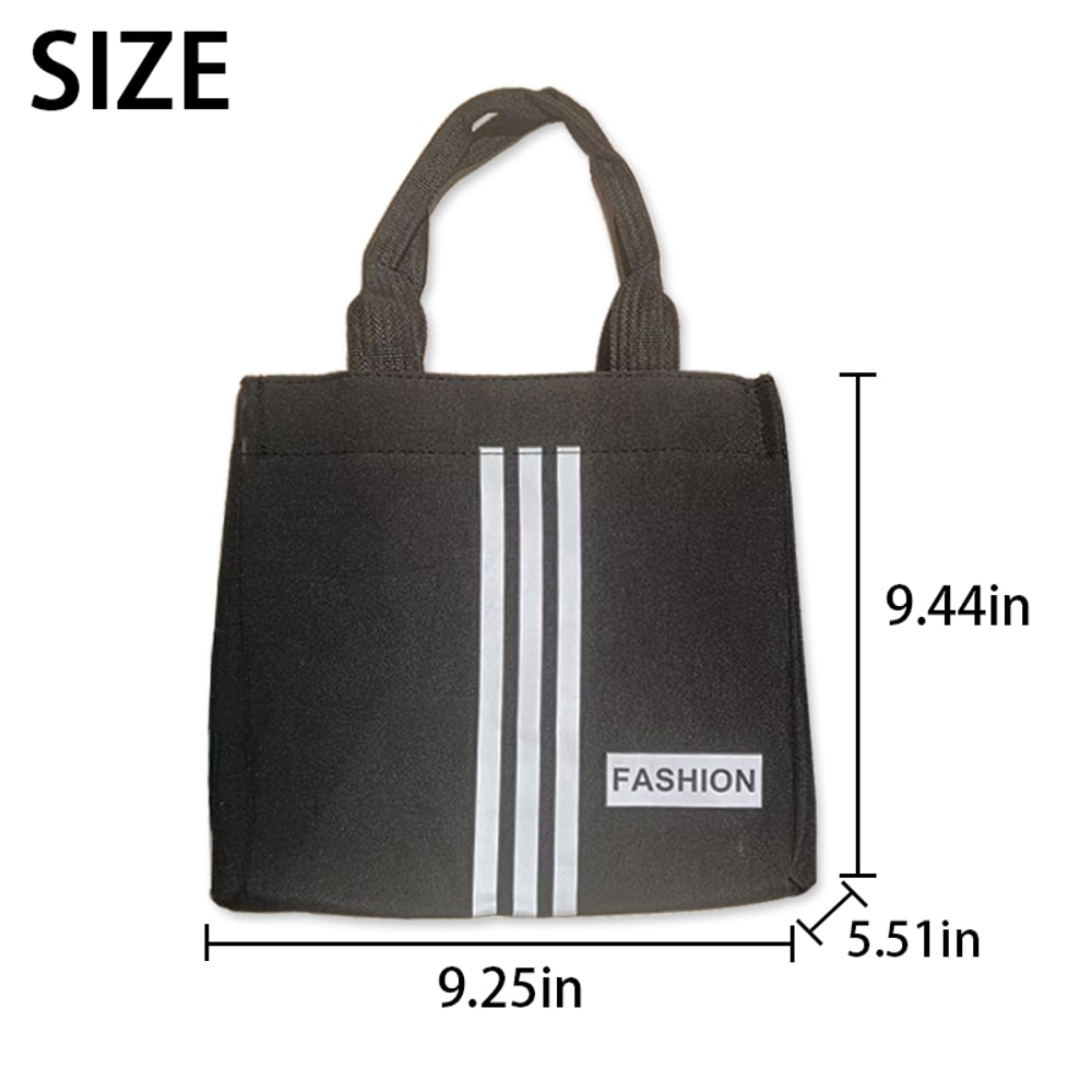 Fashionable ThreeBar Oxford Lunch Box Handbag Portable Bento Bag For OntheGo 4