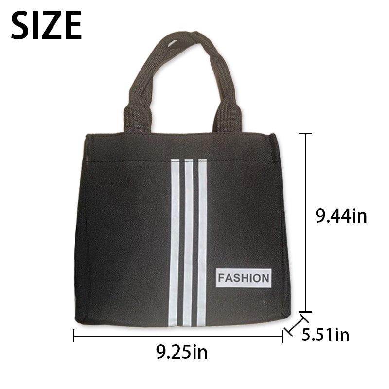 Fashionable ThreeBar Oxford Lunch Box Handbag Portable Bento Bag For OntheGo 4