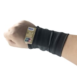 sport armband run bag, wristband badminton tennis sweatband, wrist support pocket wallet pouch