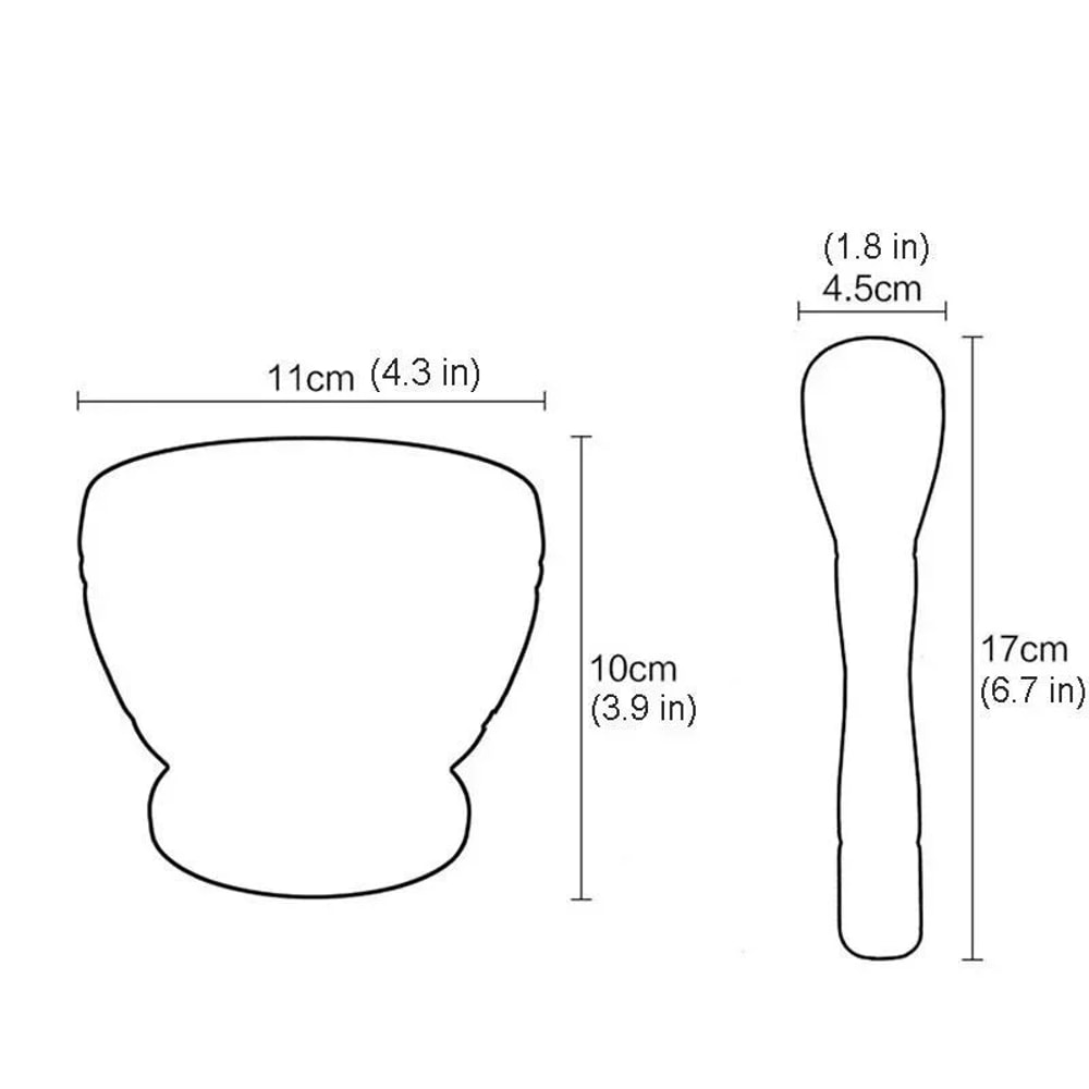 Resin Mortar And Pestle Set For Spices Herbs And Garlic Grinding Durable Kitchen Tool 3