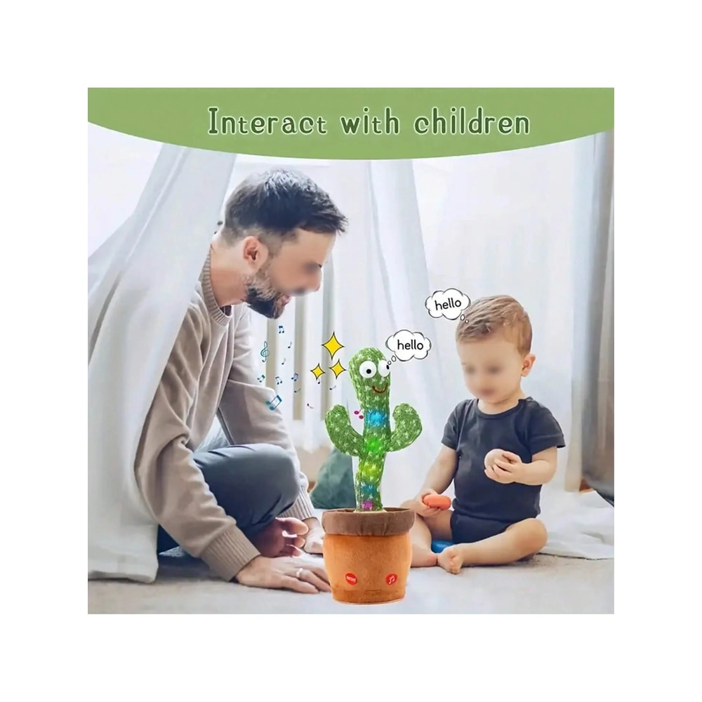 Dancing Talking Cactus Toy For Babies Mimicking Singing And Dancing Plush Toy For Kids 4