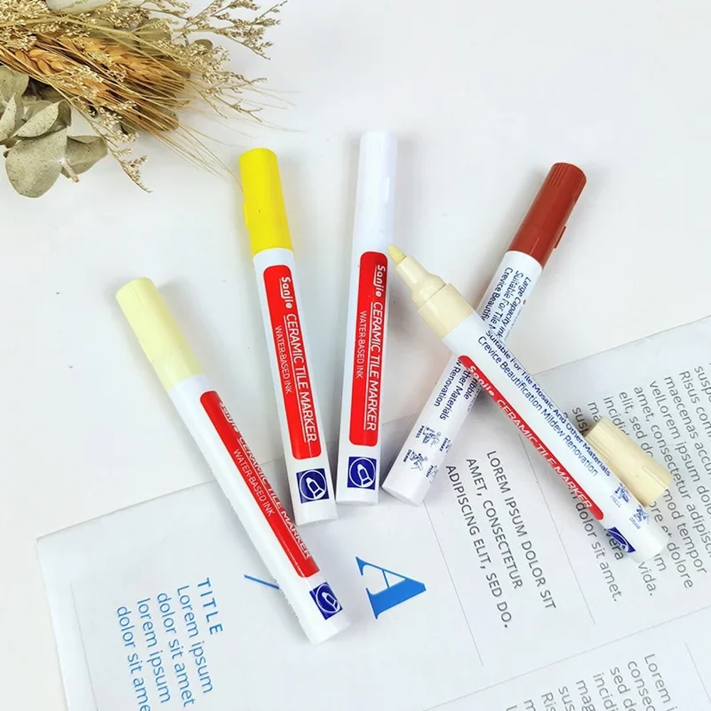 Ceramic Tile Gap Repair Pen AntiMildew Waterproof And Color Restorer For Bathroom Floor Tiles 3