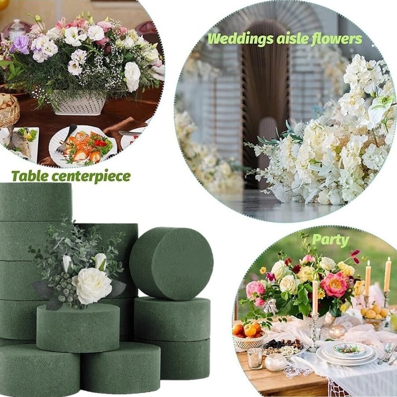 Green Floral Foam Blocks For DIY Flower Arrangements Round Floral Foam Bricks For Artificial Flowe 2