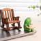 Cute Frog Rocker Chair Healing Small Decoration For Office Desk And Car Center Console 0