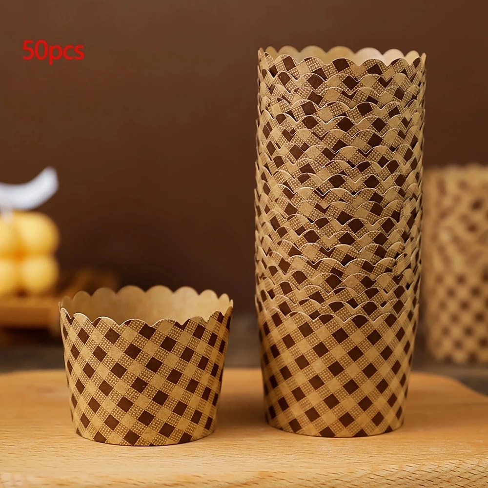 HeatResistant Kraft Paper Muffin Cups For Baking Small Kitchen Accessories For Cakes Pastries And 5