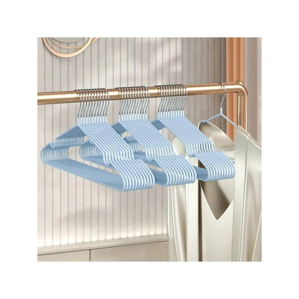Durable NoSlip Metal Clothes Hangers SpaceSaving Organizer For Bedroom Closet And Laundry 2