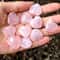 Rose Quartz Heart Polished Crystal Stones Perfect Valentine Gift For Women 1
