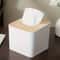 Nordic Style Tissue Box With Wooden Cover Modern Tissue Storage For Home And Restaurants 3