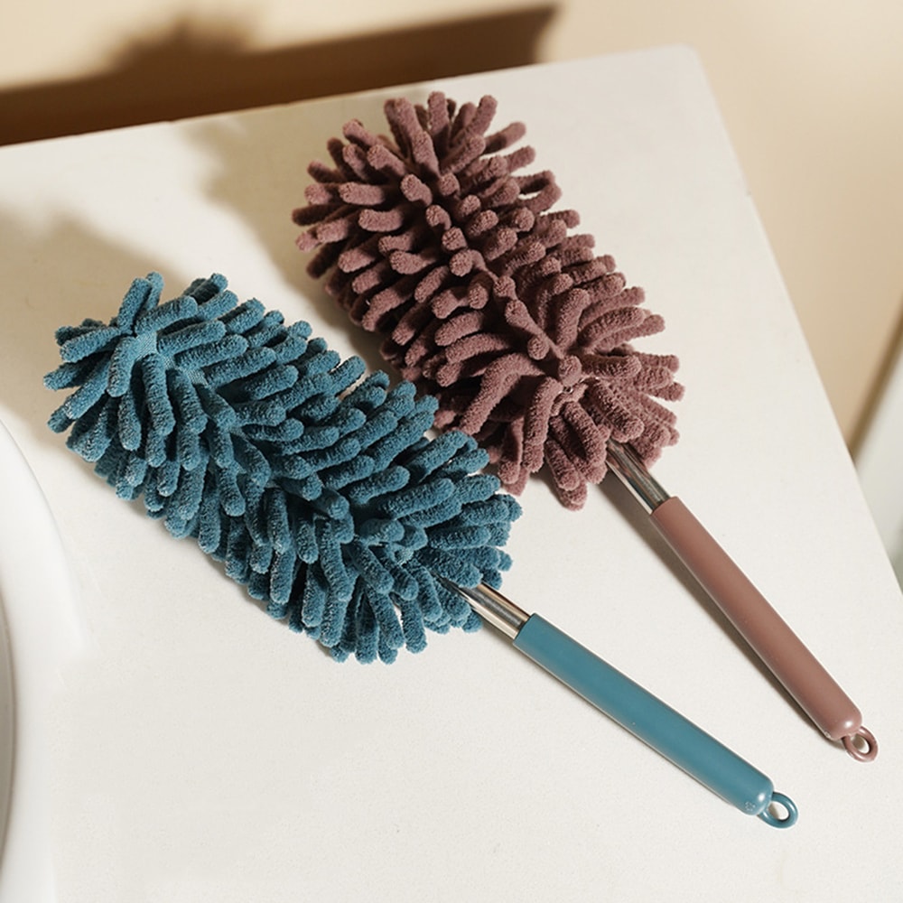 Washable Mini Telescopic Duster With Extendable Handle Soft Chenille LintFree Multifunctional For 2