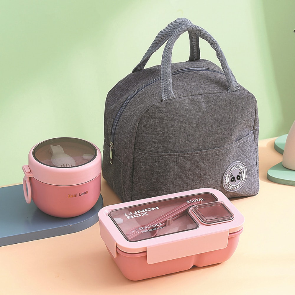 Portable LeakProof Bento Box With Thermal Bag Ideal For BacktoSchool And Travel 3