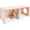 Solid Wood Hideaway House For Hamsters Squirrels Small Pet Cage Accessories 3