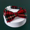 Cute Plaid Christmas Cat Collar With Bow Tie And Bell Adjustable Elastic Pet Collar For Dogs And C 0