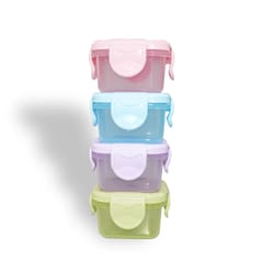 mini leakproof storage containers set – microwave safe, airtight condiment & sauce holders