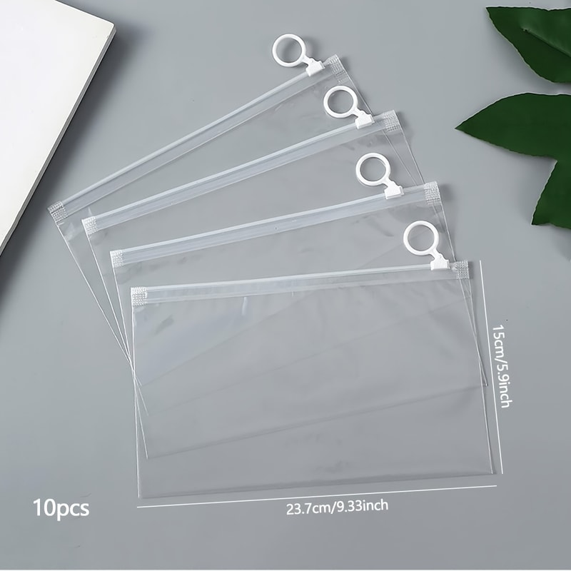 Clear Zip Lock Plastic Bags With Hang Hole SelfSeal Transparent Poly Packaging Pouches 3