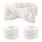 Coral Fleece Makeup Headband And Wrist Washband Set High Elastic Facial Hair Band Wrist Bands 4