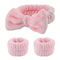 Coral Fleece Makeup Headband And Wrist Washband Set High Elastic Facial Hair Band Wrist Bands 1