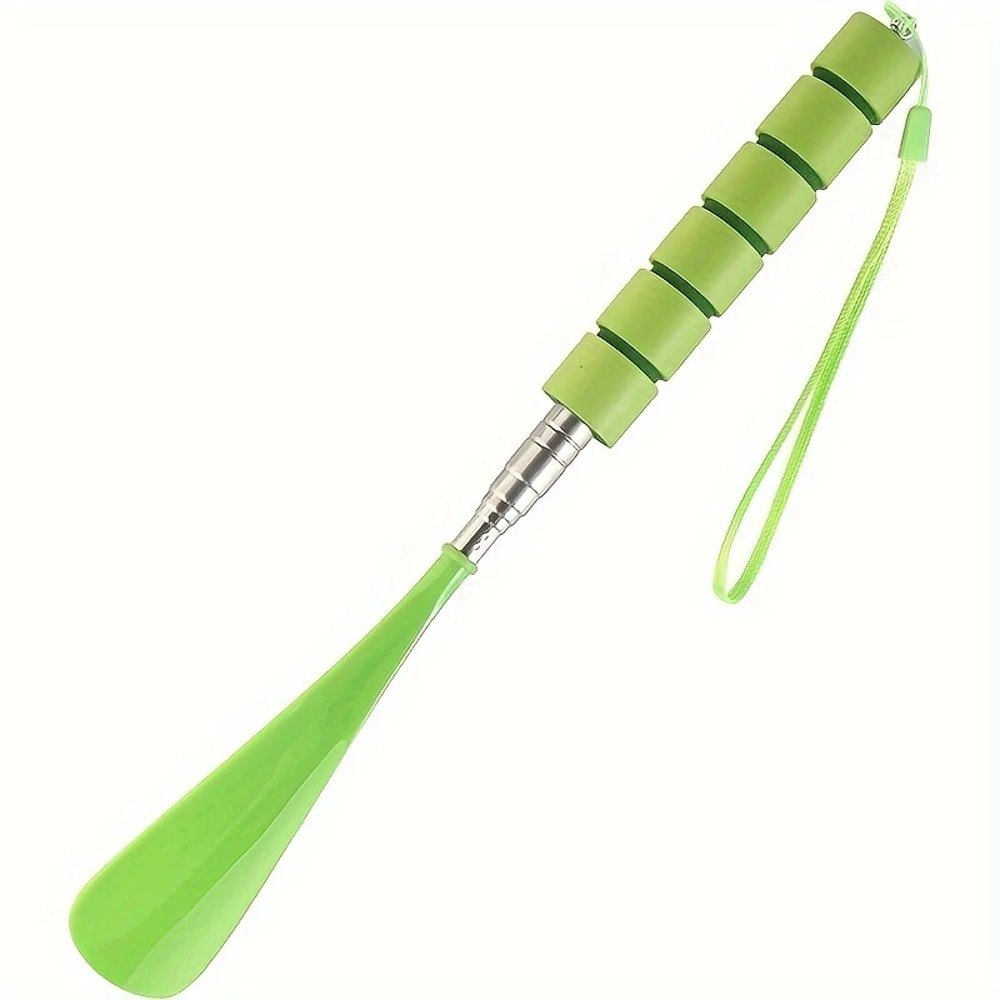 Freely Adjustable Stainless Steel Telescopic Shoehorn With Long Handle For Easy Footwear 7