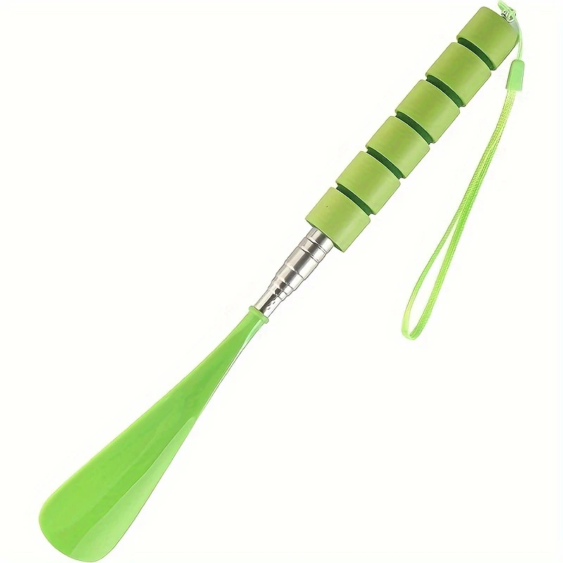 Freely Adjustable Stainless Steel Telescopic Shoehorn With Long Handle For Easy Footwear 7