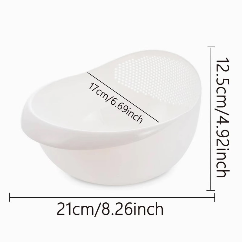 Silicone Colander With Handle MultiPurpose Rice Fruit Washing Drain Basket For Kitchen Organizati 2