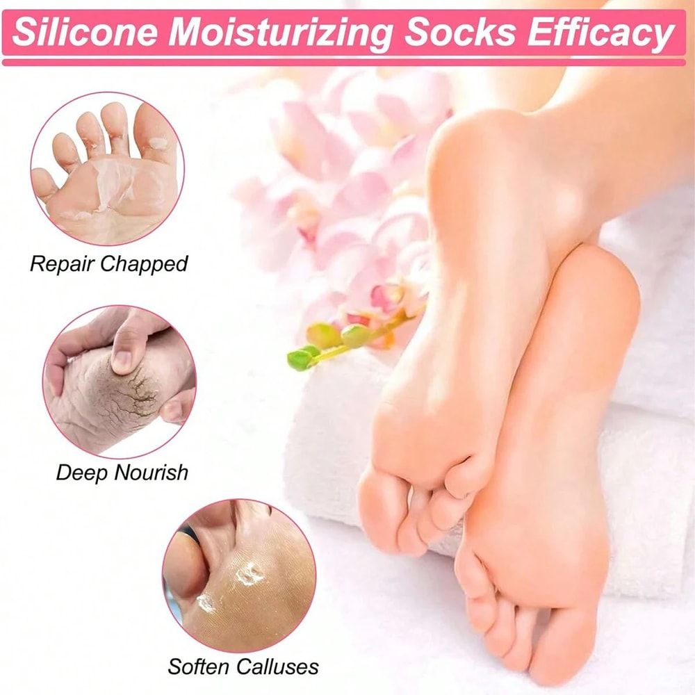 Silicone Foot Care Socks For Moisturizing Cracked Heels Repair Softening Dry Feet Protection 6