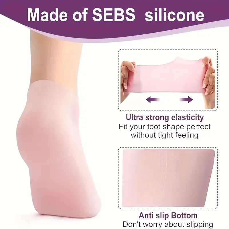Silicone Foot Care Socks For Moisturizing Cracked Heels Repair Softening Dry Feet Protection 7