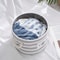 Foldable Striped Pet Toy Basket with Woven Rope Handle, Durable Dog Toy Storage Box