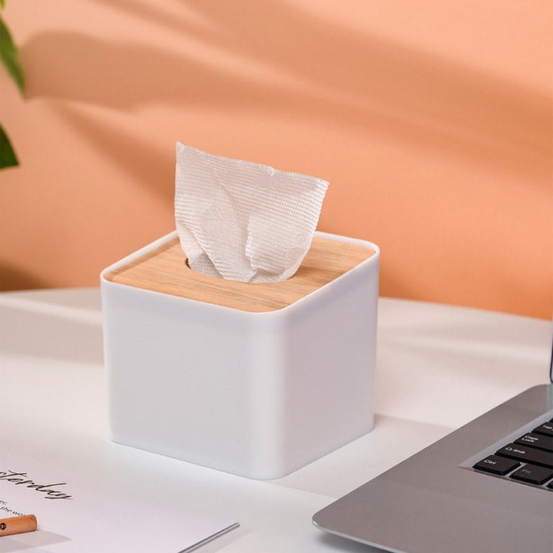 Covered Square Tissue Box Stylish And Practical Tissue Holder For Home Office And Living Room 3