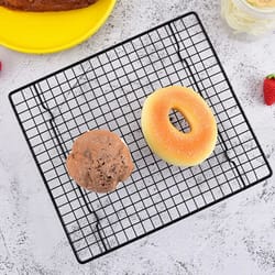 high carbon steel nonstick cake cooling rack for baking perfect for cookies, biscuits, bread, and muffins