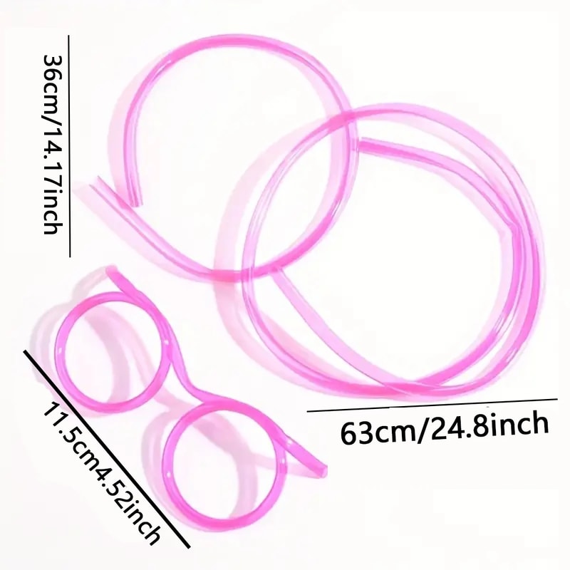 Traw Glasses Flexible Drinking Straws Fun Kids Party Toy Creative Gift 3