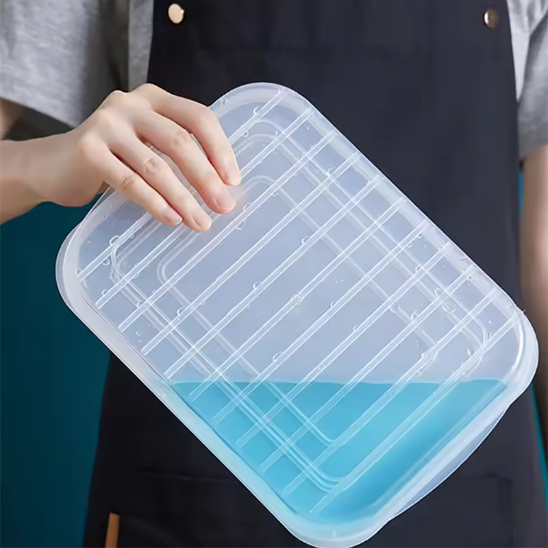 Transparent Large Capacity Refrigerator Storage Box With Cover Ideal For Frozen Meat Food Storage 5