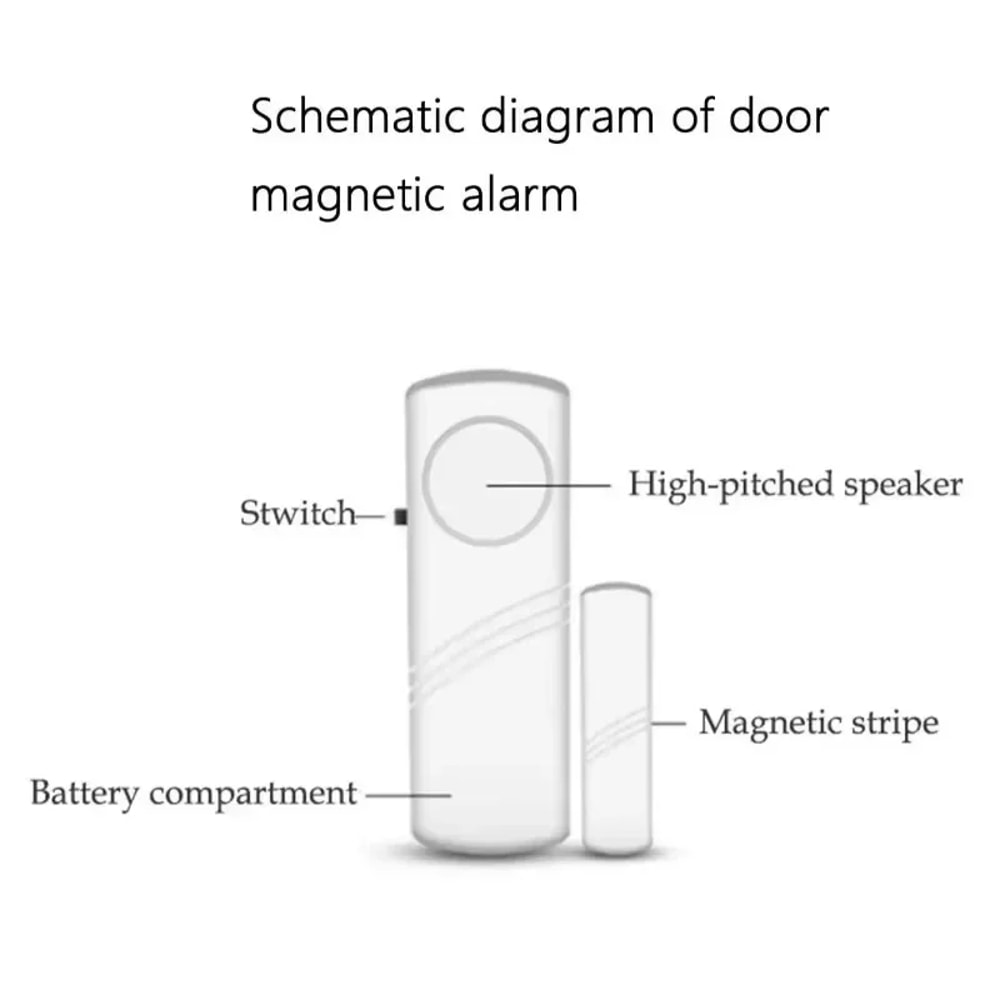 Wireless Door Window Magnetic Sensor Alarm Detectors Home Security System For Enhanced Protection 3