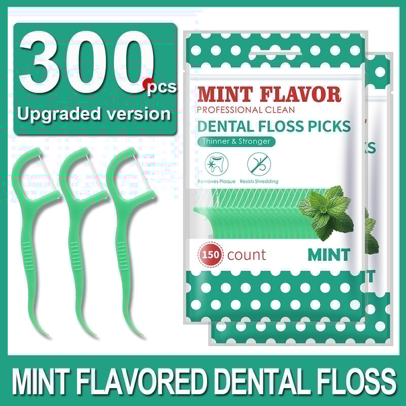 Mint Dental Floss Sticks Ultra Fine Flossing Set For Adults Portable And Convenient For Daily Oral 2
