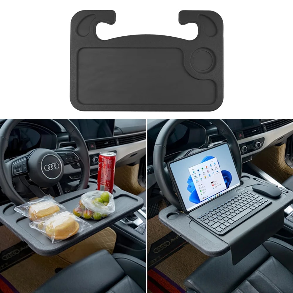 Portable Car Laptop Desk Stand Dining Tray For Steering Wheel Multipurpose Work Eat On The Go Tra 2