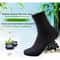 Mens Bamboo Fiber Compression Socks Long Black Business Casual Dress Socks For Comfort Style 4