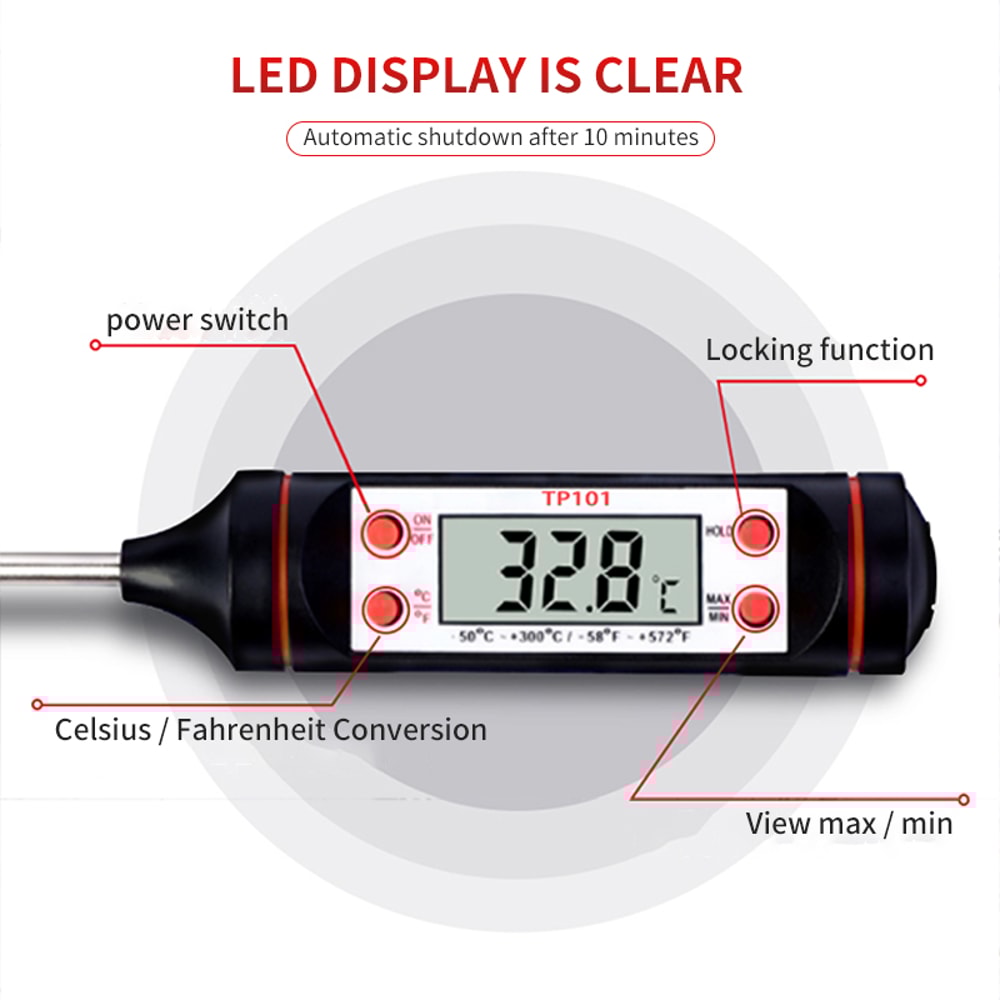 Kitchen Digital Thermometer Electronic Probe For Food Grill Temperature 2